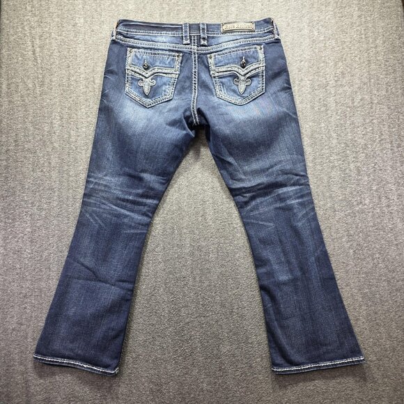 Rock Revival Jeans Womens 34 Blue Easy Boot Betty Bootcut Embroidered Denim - Picture 2 of 11